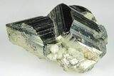 Gleaming, Striated Pyrite Crystal Cluster - Peru #195706-1